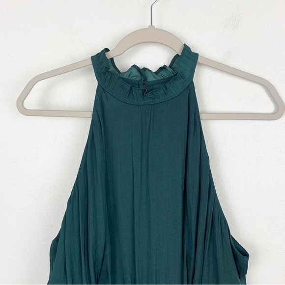 Nine West Emerald Green Halter Sleeveless Blouse Sz XXL - Picture 4 of 8